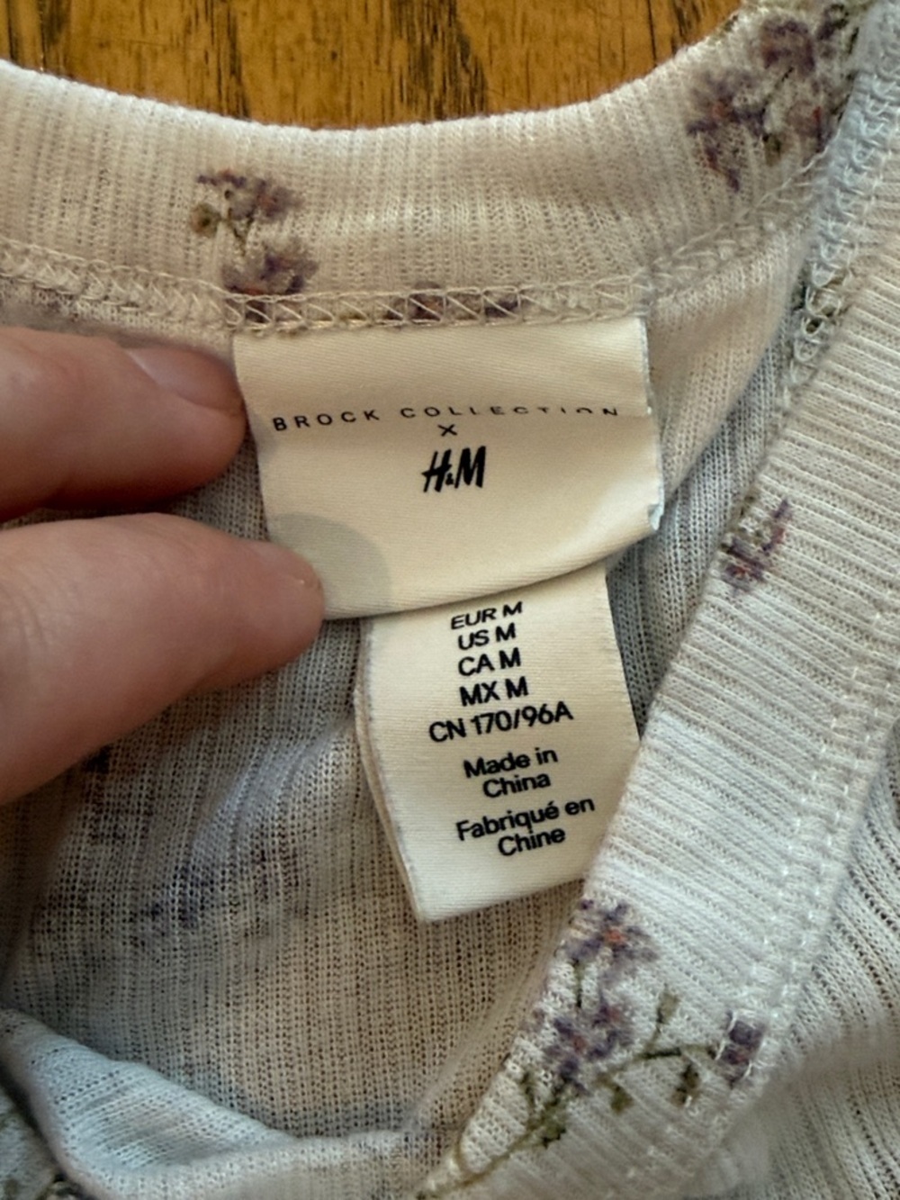 Brock Collection x H&M Floral Ribbed Tank Top Medium Cottagecore - Picture 7 of 7
